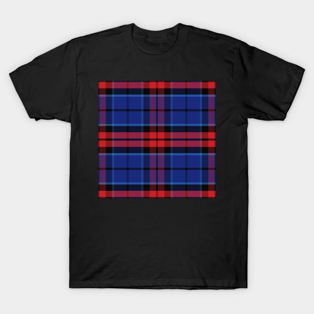 Scottish tartan, black, blue and red T-Shirt by kavalenkava